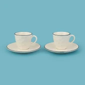 Kitchen Hammer 2'li Fincan Takımı - Krem / Mavi - 90 ml thumbnail 1