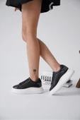 Grace Arkası Taşlı Siyah Kadın Sneaker - 2