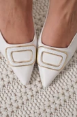 Emery Kadın Beyaz Topuklu Ayakkabı thumbnail 4