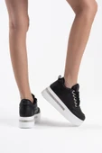Alice Siyah Kadın Gizli Topuklu Sneaker - 6