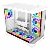 GameBooster Sea View GB-G2851BW USB 3.2 ARGB ATX Mid Tower Beyaz Kasa thumbnail 1