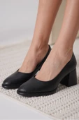 Candie Siyah Cilt Kadın Stiletto - 1