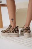 Alice Kadın Leopar Desenli Gizli Topuklu Sneaker - 3