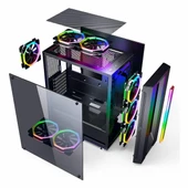 GameBooster Strip GB-G3601B USB 3.2 RGB ATX Mid Tower Siyah Kasa thumbnail 8