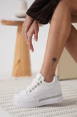 Alice Beyaz Kadın Gizli Topuklu Sneaker - 5
