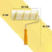 Dekor-1017 Plasdek 5cm Orta Çap 25 mm Tüylü İç Cephe Saplı Boya Rulosu 25 cm thumbnail 3