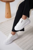 Nova Kadın Gümüş Detaylı Beyaz Sneaker - 4