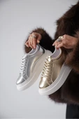 Dina Gümüş Kadın Sneaker - 4