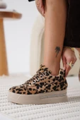 Alice Kadın Leopar Desenli Gizli Topuklu Sneaker - 6