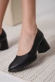 Candie Siyah Cilt Kadın Stiletto - 3