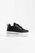 Alice Siyah Kadın Gizli Topuklu Sneaker - 1