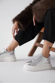 Dina Gümüş Kadın Sneaker - 1