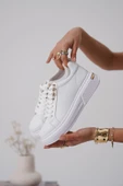 Nova Kadın Gold Detaylı Beyaz Sneaker - 1