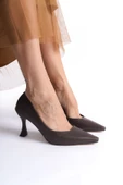 Cordelia Kadın Mat Acı Kahve Stiletto - 4