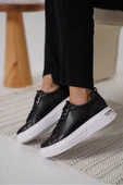 Nova Kadın Gümüş Detaylı Siyah Sneaker - 3
