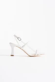 Monya Kadın Beyaz Topuklu Sandalet - 1