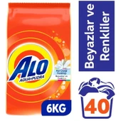 Alo Matik Toz Çamaşır Deterjanı 6KG Kar Çiçeği Ferahlğı / Renkliler ve Beyazlar (40 Yıkama) - 2