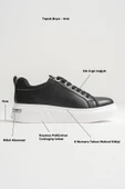 Liza Kadın Şık Günlük Siyah Sneaker - 2