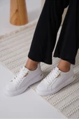Nova Kadın Gold Detaylı Beyaz Sneaker - 3