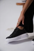 Nova Kadın Gümüş Detaylı Siyah Sneaker - 5