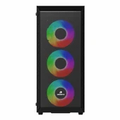 GameBooster GB-G1956BB USB 3.2 FRGB ATX Mid Tower Siyah Kasa thumbnail 2