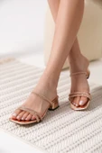 Emma Kadın Kalın Topuklu Rose Gold Terlik thumbnail 5