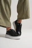 Liza Kadın Şık Günlük Siyah Sneaker - 3