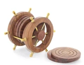 MDB Pirinç Dümenli Ahşap Bardak Altı - 1