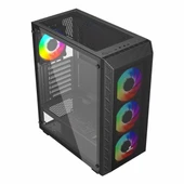 GameBooster GB-G1956BB USB 3.2 FRGB ATX Mid Tower Siyah Kasa thumbnail 3