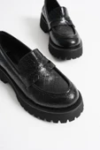 Noir Kadın Günlük Siyah Kroko Loafer Ayakkabı - 7