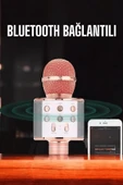 Kablosuz Bluetooth Karaoke Mikrofon USB ve AUX Girişli, Yüksek Ses Kalitesi - 5