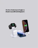 iPhone, Apple Watch ve AirPods ile Uyumlu 4'ü 1 Arada Şarj Ünitesi – Tüm Apple Cihazları Tek Noktada thumbnail 5