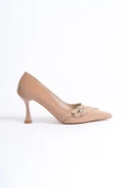 Maya Kadın Nude Saten Topuklu Ayakkabı thumbnail 5