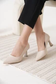 Alexandra Kadın Bej Stiletto - 9