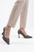 Kelsey Kadın Siyah Desenli Stiletto - 14