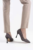 Kelsey Kadın Siyah Desenli Stiletto - 6