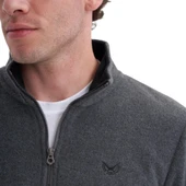 Yarım Balıkçı Yaka Kalın Polar Regular Fit Sweatshirt-56320 thumbnail 11