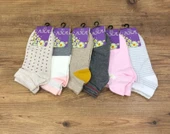 6 Çift Royam Axa Kadın Desenli Renkli Yumuşak Patik Çorap 36 - 40 No thumbnail 3