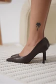 Zelena Kadın Acı Kahve Stiletto - 5