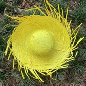 MDB Tropikal Parti Sarı Hasır Hawaii Şapkası thumbnail 3