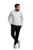 Regular Fit Bisiklet Yaka Rayon Kumaş Full Likralı Uzun Kol Sweatshirt - 10