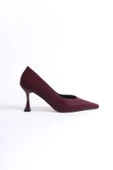 Cordelia Kadın Bordo Saten Stiletto - 2