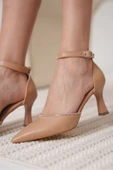 Darla Taşlı Kadın Nude Topuklu Ayakkabı thumbnail 1