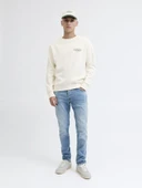 Jack Jones Makota Bisiklet Yala Regular Fit Erkek Sweat 12278601 - 2