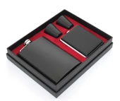 MDB Paslanmaz Çelik 2 Shot Bardak Ve Sigara Tabakalı Matara Seti - 1