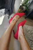 10 1814 Topukla Kadın İnce Topuklu Stiletto Ayakkabı thumbnail 9