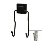 SİYAH - 2Lİ METAL SARKIK ASKI KARE GÜÇLÜ YAPIŞKANLI 8X9X19CM (5250) - 1