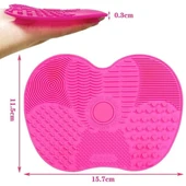 Pratik Kolay Makyaj Fırçası Temizleme Matı Aparatı Aleti Küçük (5250) - 5