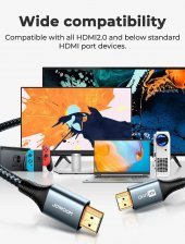 Joyroom SY-20H1 4K 60Hz HDMI to HDMI Görüntü Kablosu 2m - 4