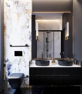 Serel Rita Uzun Havluluk Mat Siyah 60 cm 140112004S thumbnail 3